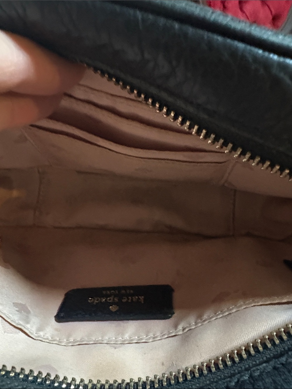 kate spade Black Pebbled Leather Tassel Crossbody - Picture 5 of 7